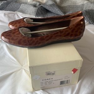 Coach Jaguar Print Flats